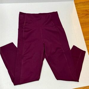 Girlfriend Collective High Rise Compressive Leggings in Plum